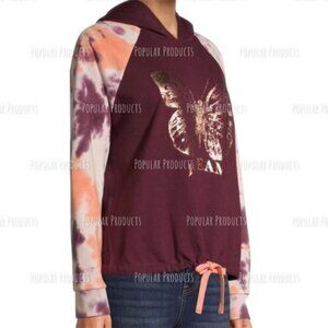 3/$30 Contrast Hoodie, Dream Butterfly